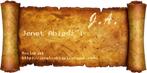 Jenet Abigél névjegykártya